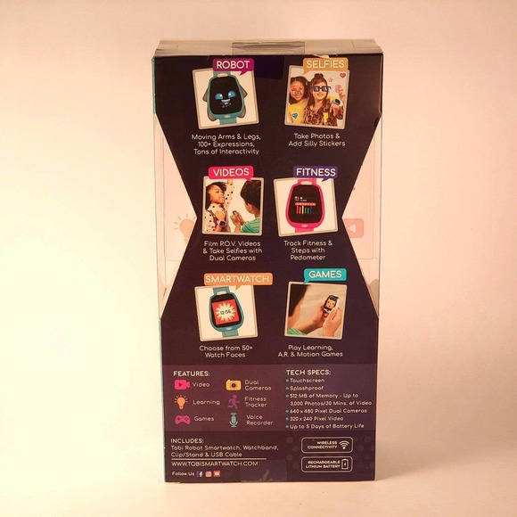Little Tikes Tobi Robot Smartwatch for Kids Cameras Video Games Pink #5340 - Picture 3 of 5